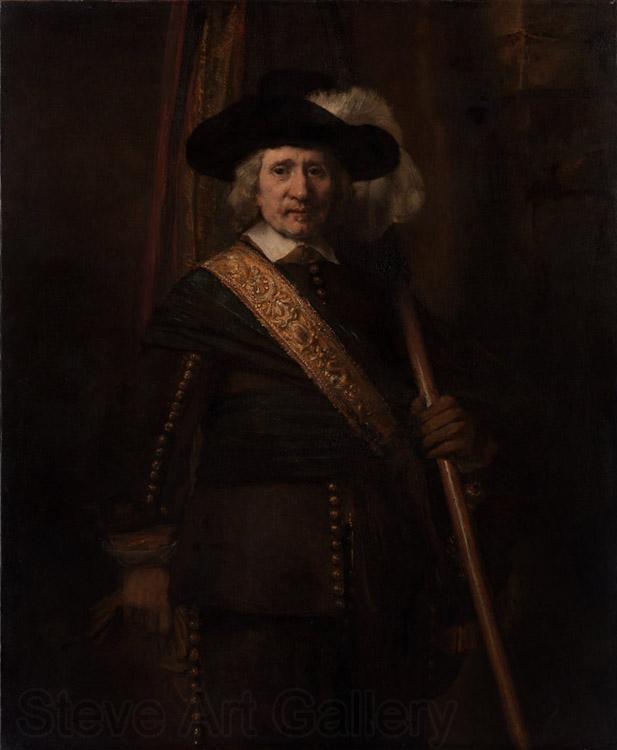 REMBRANDT Harmenszoon van Rijn Portrait of Floris soop as a Standard-Bearer (mk33) Norge oil painting art